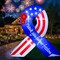 7FT Patriotic American Flag Inflatable – Giant 4th of July Blow Up Yard Ribbon with LED Lights – Outdoor Independence Day & USA 250th Anniversary Decoration